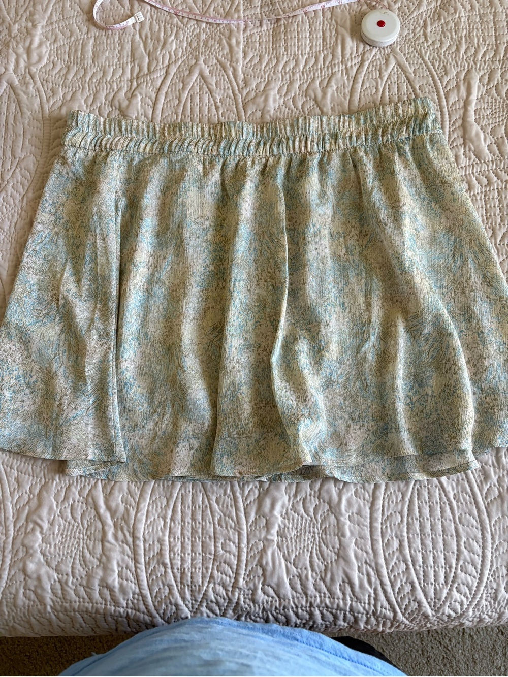 Light Blue Floral A-Line Women's Skort